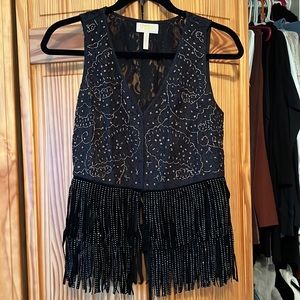 Mesh Fringe Vest
